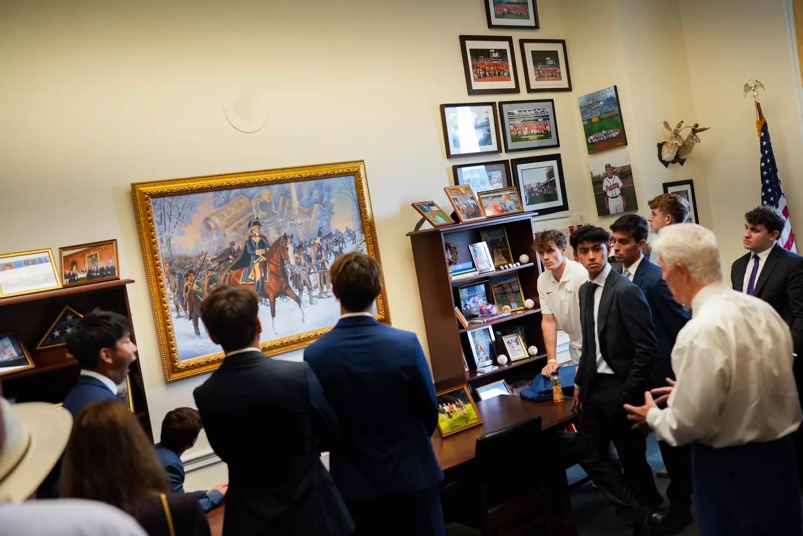 TCU men's tennis and TCU rifle celebrate their 2024 NCAA Championships at The White House as a part of NCAA Sports Day.