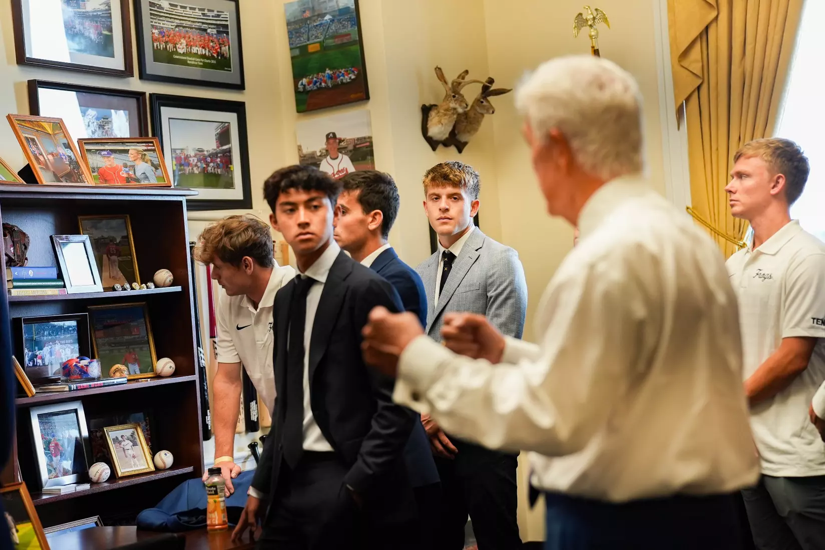 TCU men's tennis and TCU rifle celebrate their 2024 NCAA Championships at The White House as a part of NCAA Sports Day.
