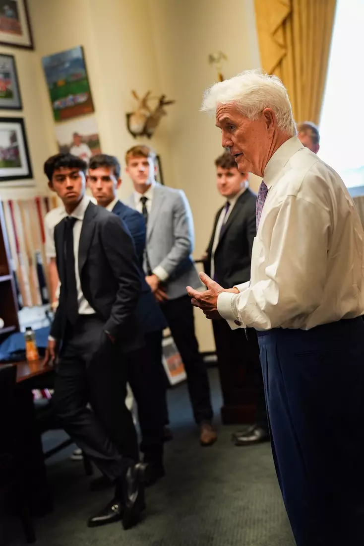 TCU men's tennis and TCU rifle celebrate their 2024 NCAA Championships at The White House as a part of NCAA Sports Day.