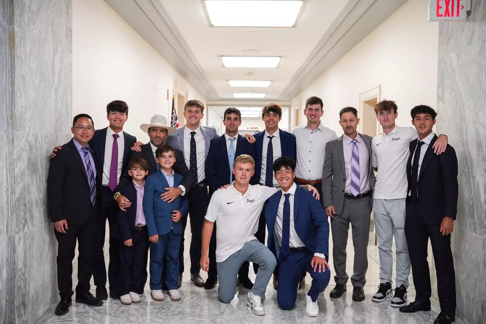TCU men's tennis and TCU rifle celebrate their 2024 NCAA Championships at The White House as a part of NCAA Sports Day.