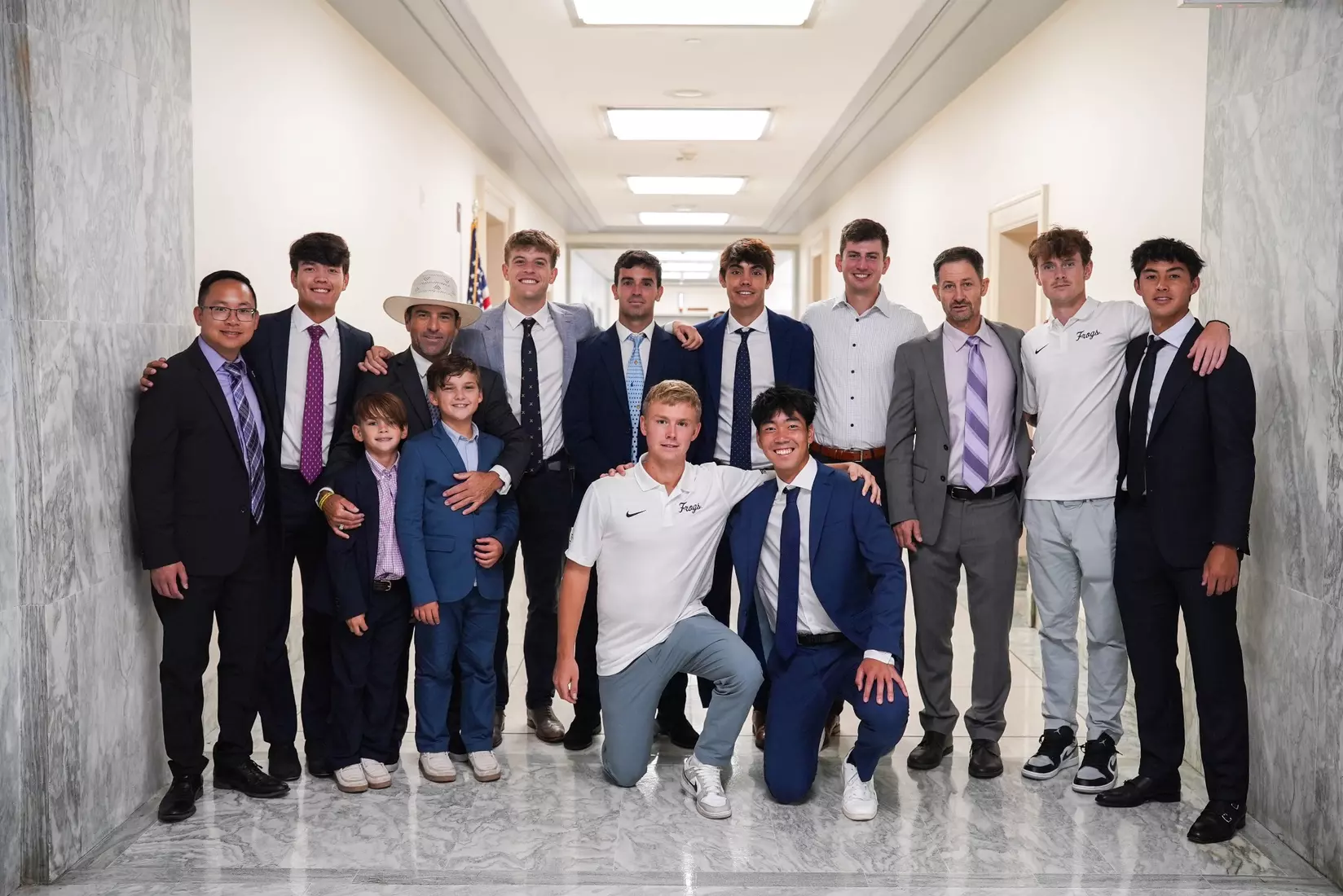 TCU men's tennis and TCU rifle celebrate their 2024 NCAA Championships at The White House as a part of NCAA Sports Day.