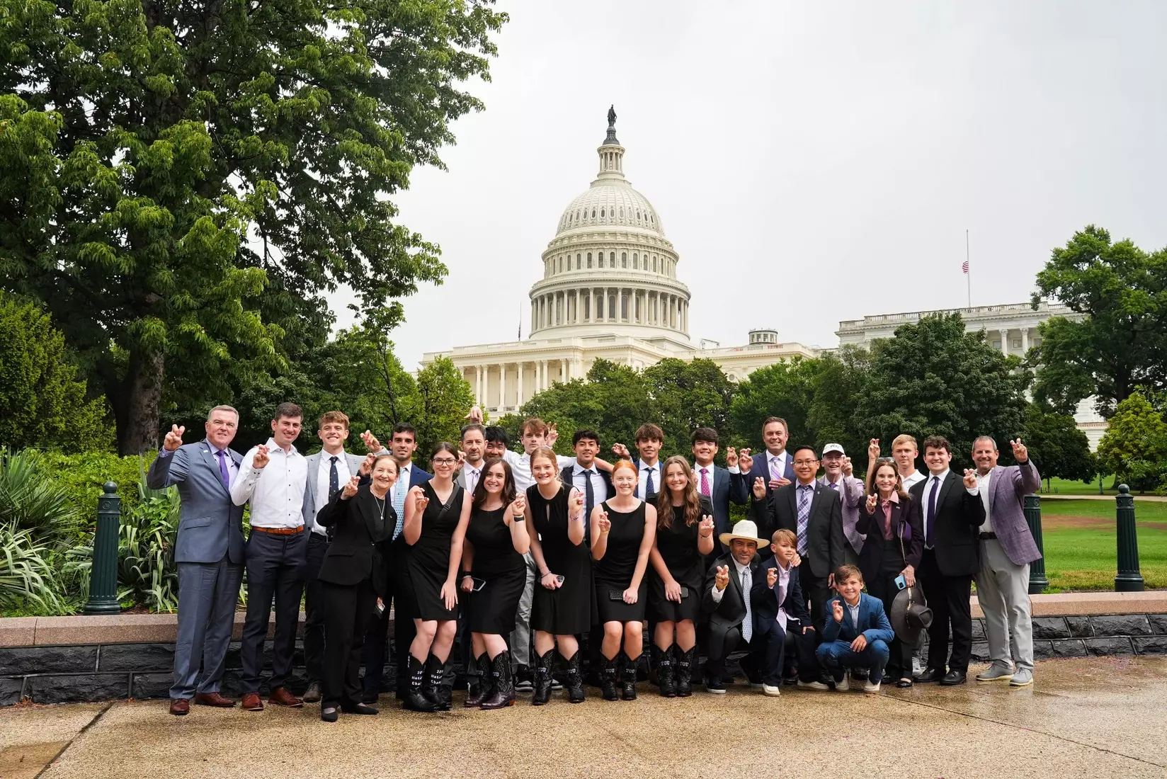 TCU men's tennis and TCU rifle celebrate their 2024 NCAA Championships at The White House as a part of NCAA Sports Day.