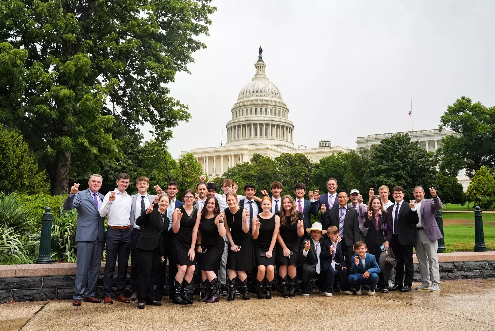 TCU men's tennis and TCU rifle celebrate their 2024 NCAA Championships at The White House as a part of NCAA Sports Day.