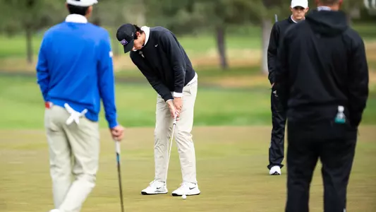Sam Udovich tries a putt at Big 12 Match Play.