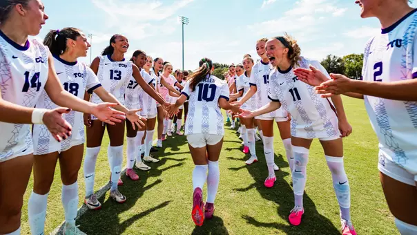Kamdyn Fuller running through starting XI tunnel
