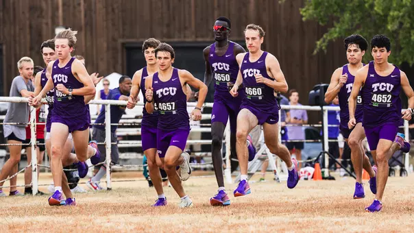 TCU Cross Country at the starting line