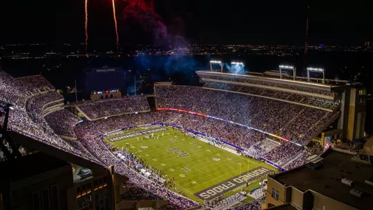 Amon G Carter Stadium vs ACU with Fireworks