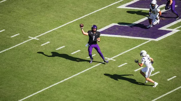 Jaden Craig throwing the ball against WVU