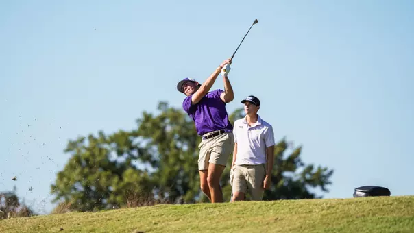 Cameron Kuchar watches the ball fly away