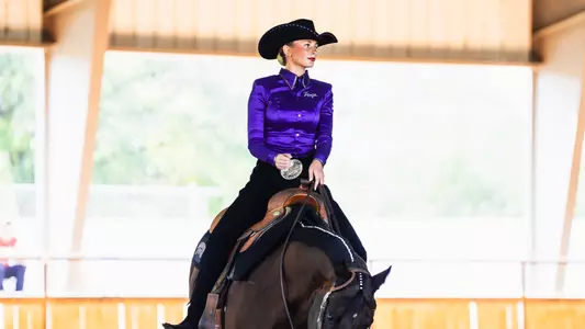 Calla Thomas riding a horse