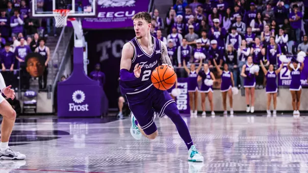 Brock Harding drives to the basket.