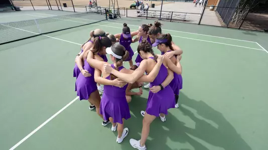 TCU Women's Tennis Team Huddle