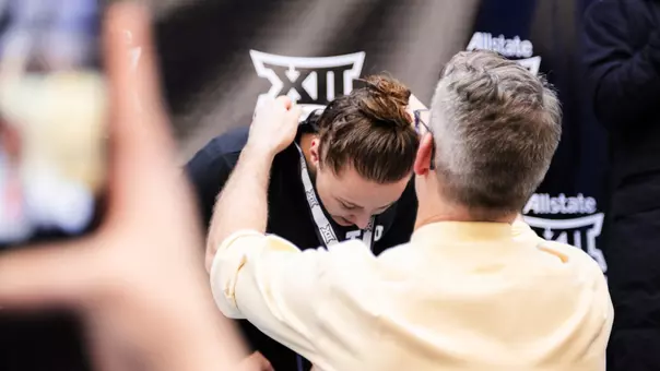 Nina Vadovicova being medaled