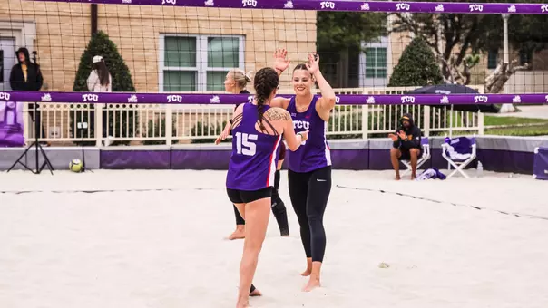 Kaitlyn Bradley and Elea Beutel against Arizona State