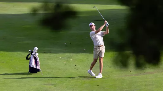 Toby Wilt hits a shot from the fairway during play at The Goodwin in Stanford, California.
