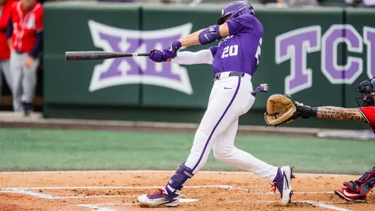 Jack Arthur hits a home run in the first inning against Arizona on Saturday, April 11, 2026.
