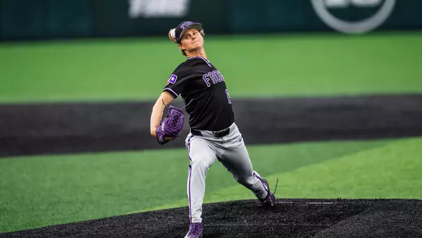 Nolan Johnson throws a pitch in a game at Abilene Christian.