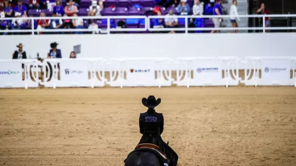 TCU western rider at the NCEA Championships