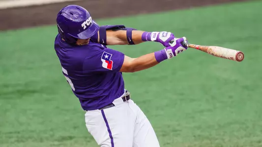 Chase Brunson swings at a pitch in the eighth inning.