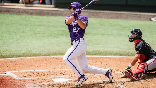 Brady Dallimore swings at a pitch in a game against Houston.