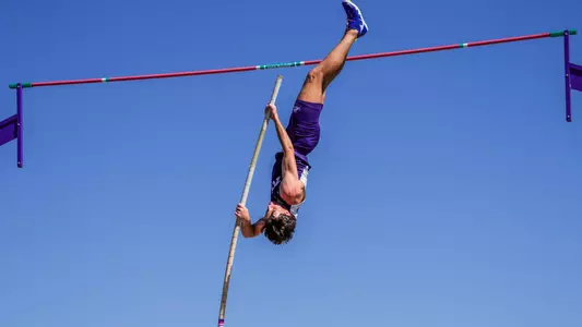 Michael McCloy jumping in the pole vault