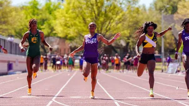 London Tucker racing the 100m dash