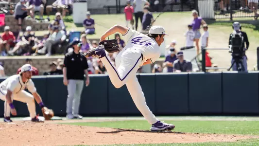 Nate Stern delivers a pitch in a win over Texas Tech.