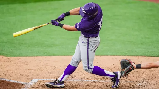 Nolan Traeger hits a three-run home run in the fifth at Oklahoma State.