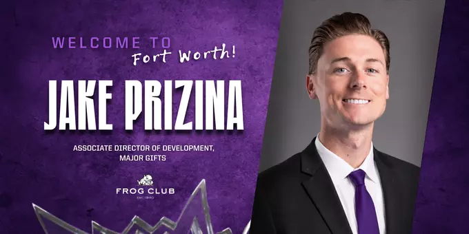 Jake Prizina graphic named associate director of development - major gifts