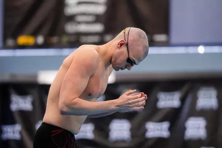 Isaac Carr preparing for an upcoming race