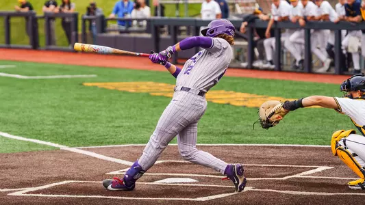 Kyuss Gargett hits a home run at West Virginia.