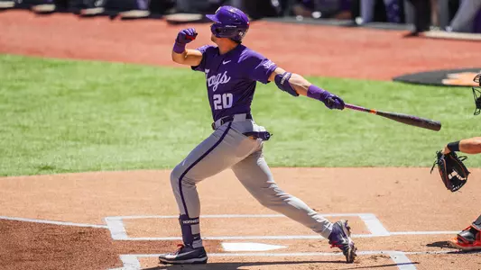 Jack Arthur hits a home run at Oklahoma State.