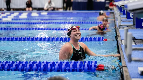 Josephine Brant smiling after winning race