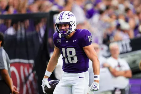 Ed Small celebrates vs. Arkansas State
