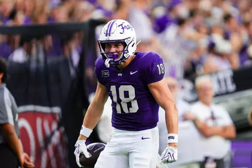 Ed Small celebrates vs. Arkansas State