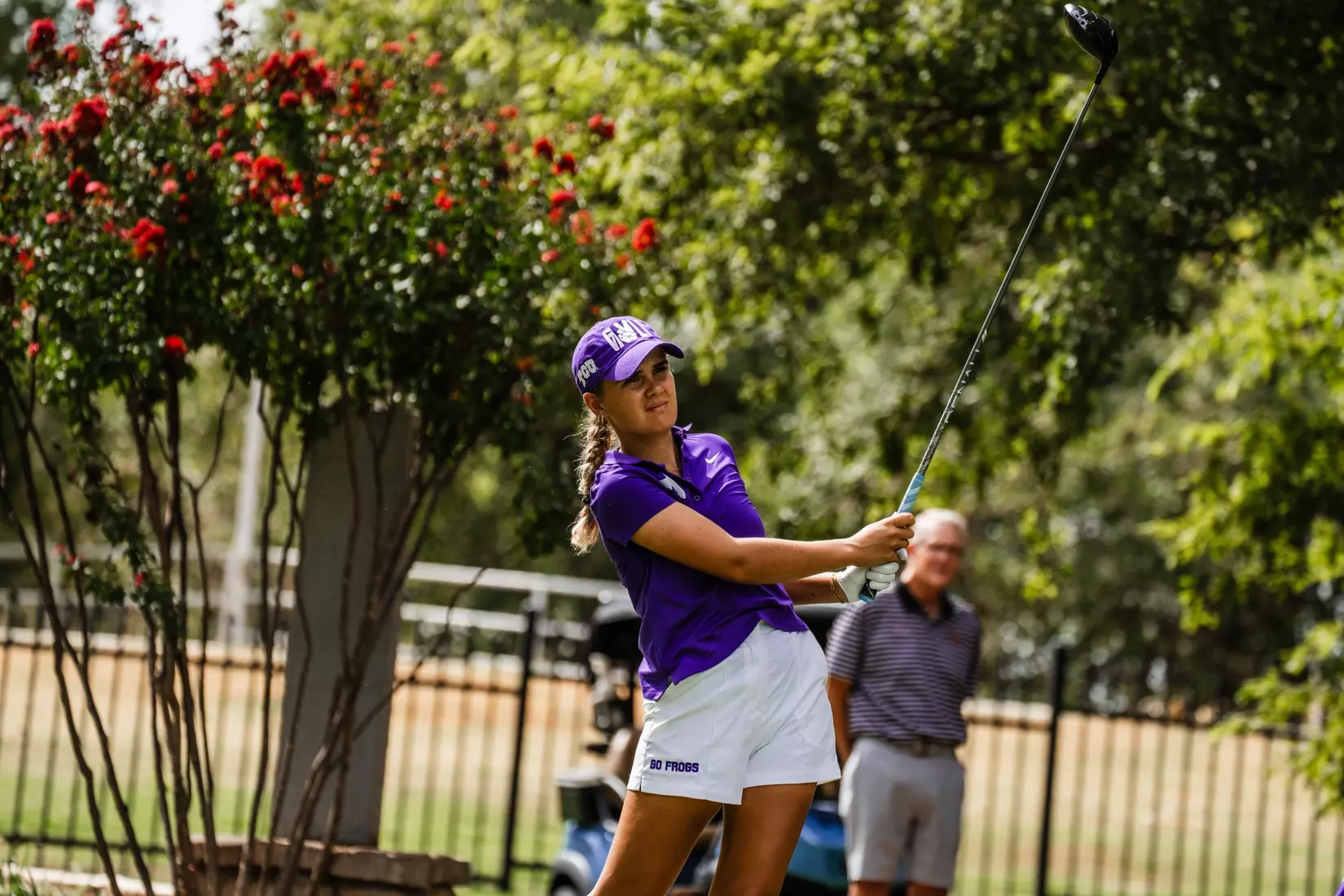 Camille Min-Gaultier tracks her ball off the tee.