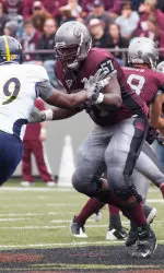 Senior OT Charles Burton is one of seven starters back on offense