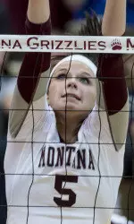 Kelsey Schile had 13 blocks in three matches at the tournament