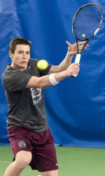 Semion Branzburg won 6-4, 6-0 at No. 2 singles