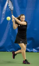 Laurence Pelchat won 6-3, 6-4 at No. 3 singles