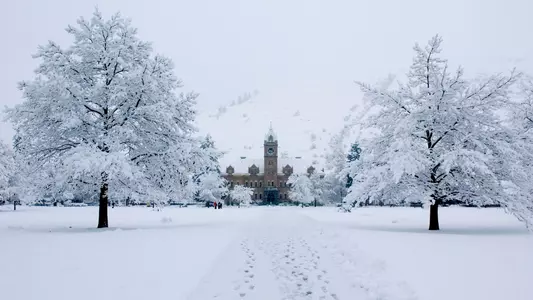 Montana campus in winter