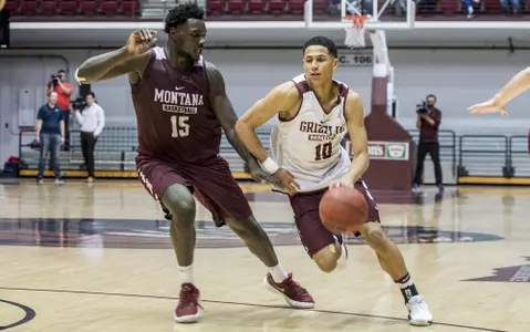 Jamar Akoh, Lars Espe - MJamar Akoh, Lars Espe - Maroon-Silver Scrimmagearoon-Silver Scrimmage