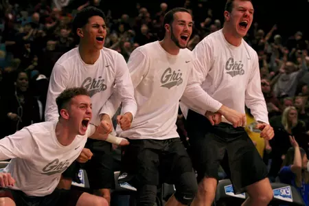 Montana bench celebration vs. Northern Colorado