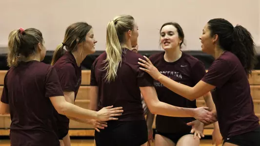 Spring volleyball practice