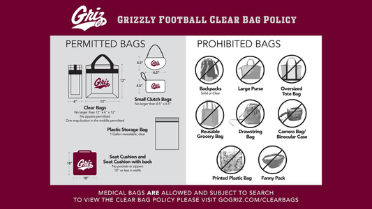 New for 2019: Clear bags at Washington-Grizzly Stadium - University of  Montana Athletics