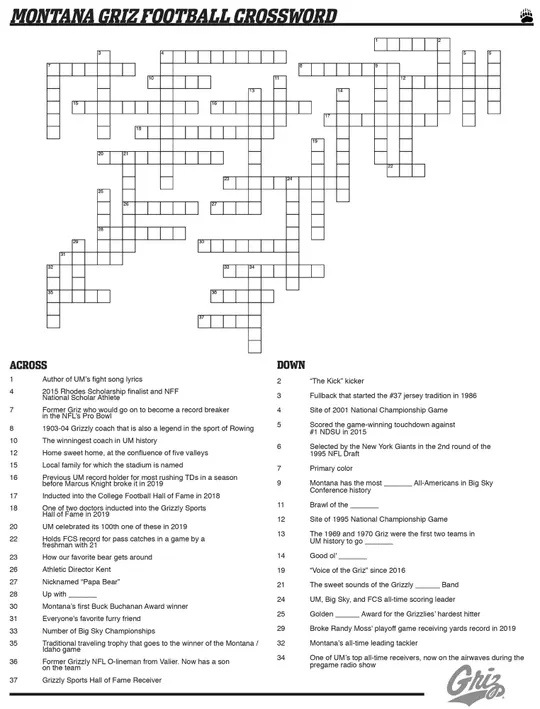 Griz Crossword
