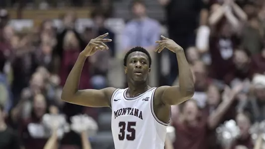 Montana Grizzlies forward Derrick Carter-Hollinger (35). Montana lost to Northern Colorado 71-64 on Thursday, March 5, 2020 in Dahlberg Arena.