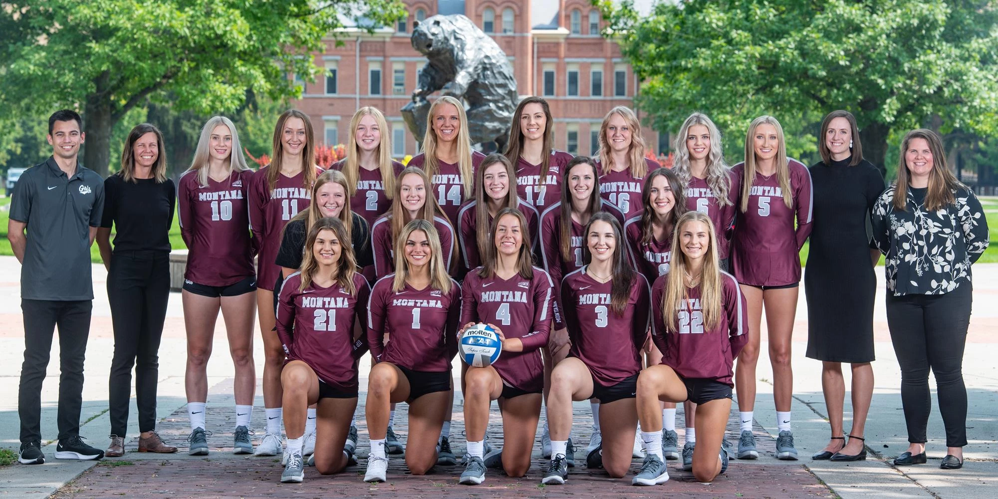 2021 Montana volleyball team photo_roster page