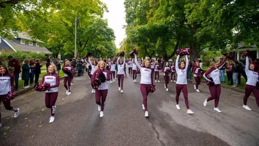Members of the Missoula and UM communities celebrate during the Homecoming Parade on October 5, 2019.