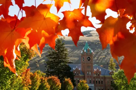UM campus, Main Hall in the fall